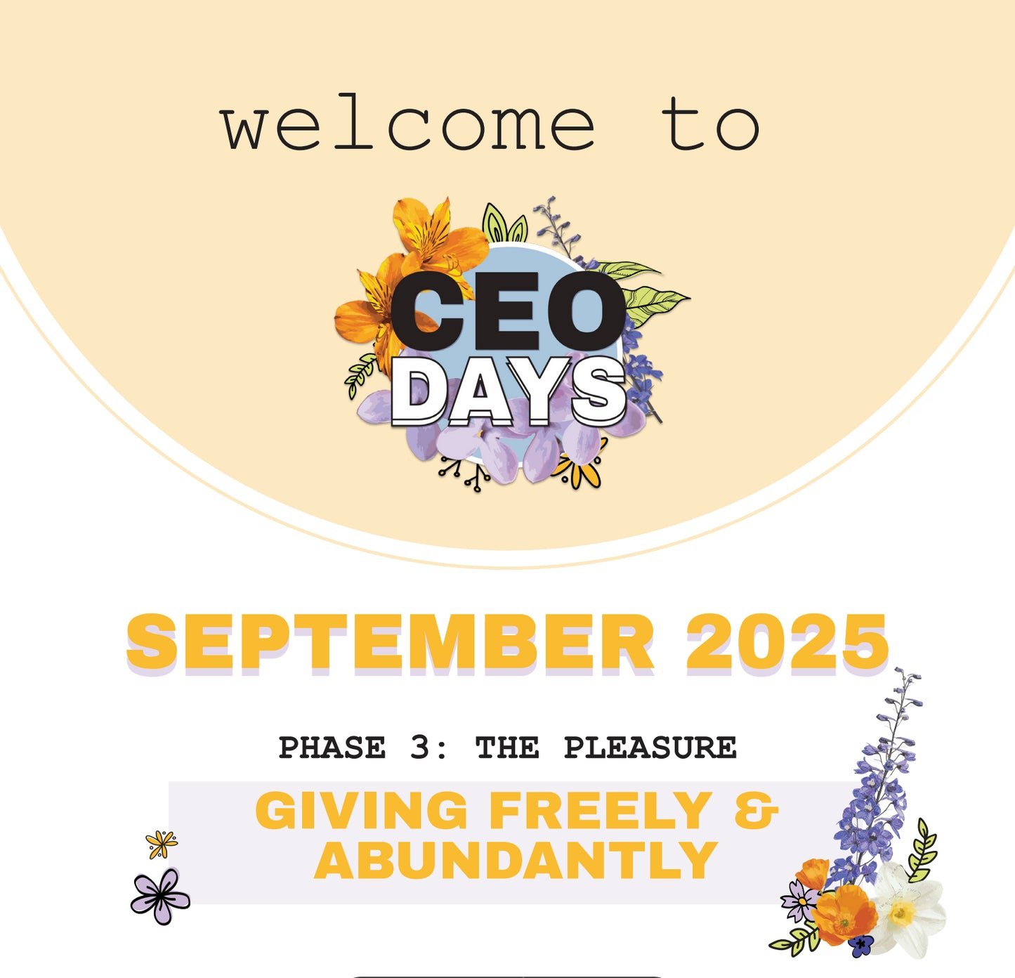 September CEO Day™️: Giving Freely & Abundantly